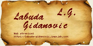 Labuda Gidanović vizit kartica